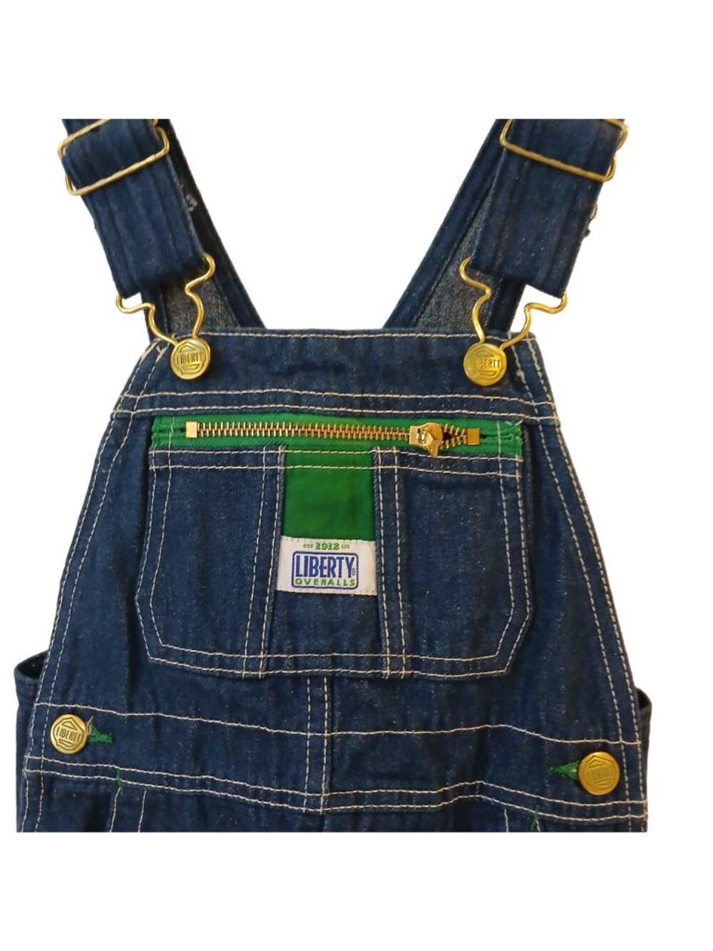 Liberty Overalls Unisex 4RG Denim Bib Children 100% Cotton Original Fit #1-4 - Picture 3 of 7
